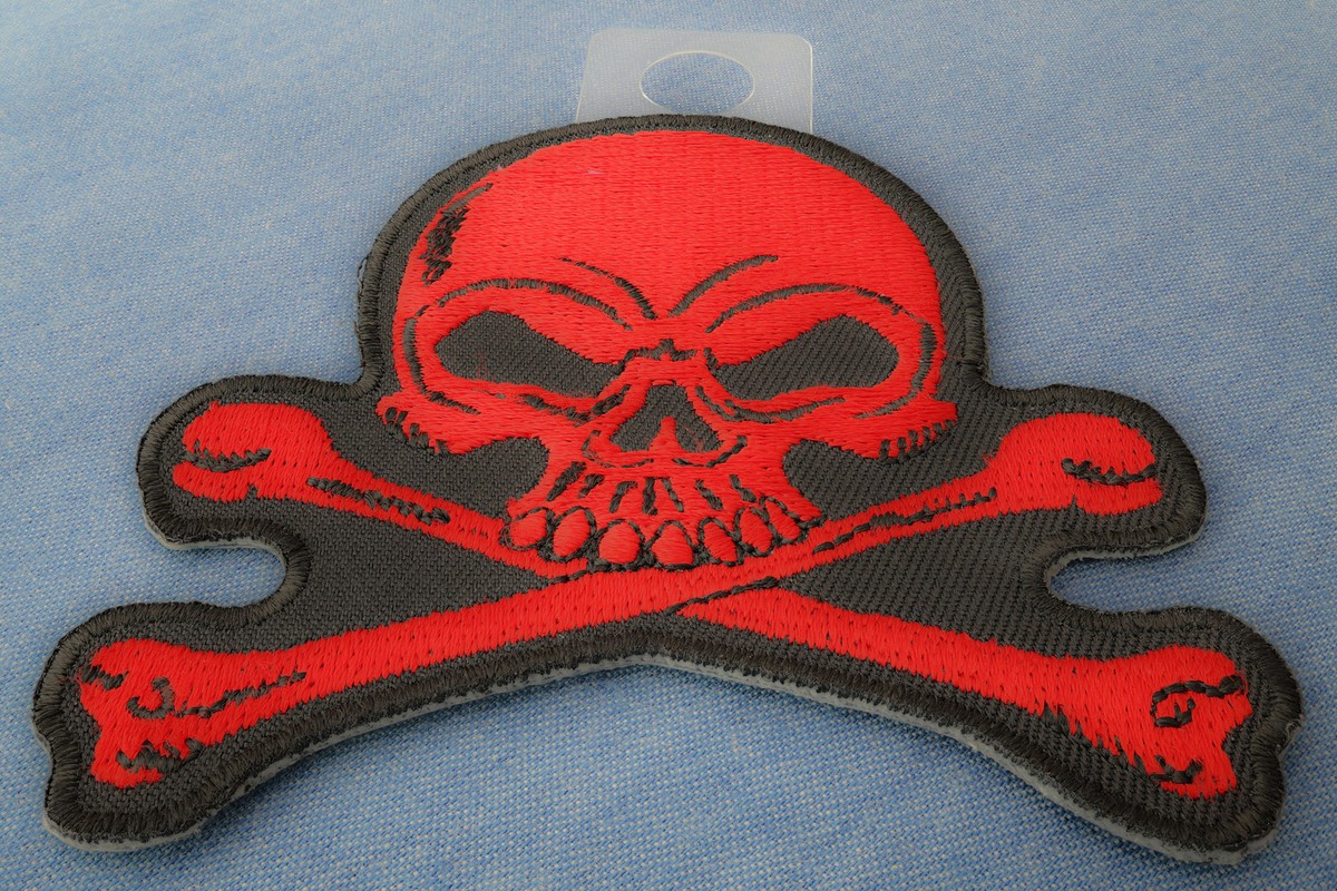 Red Skull and Crossbones small Patch - 3x3 inch - P6109 | eBay
