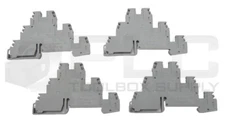 LOT OF 4 NEW CABUR TLD.2 TERMINAL BLOCK GRAY 2.5mm² 20-12AWG 600V 15A