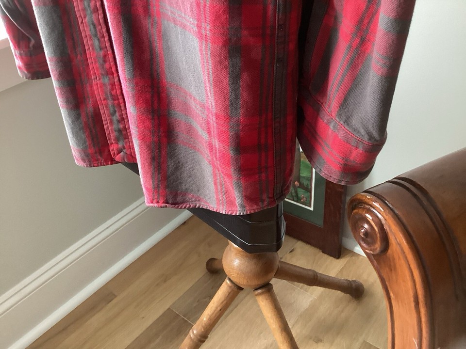 Vintage 90s Ralph Lauren Polo Sport Sportsman Flannel Plaid Shirt Red