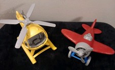 Green Toys Lot (C) Yellow Helicopter- Single Seater USA-Made Recycle Plastic LN
