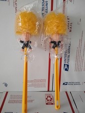 Lot Of 2 Yellow Standard Fun Toy Trump Toilet Brush Creative Dolls T3 537