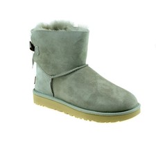 UGG Women’s Grey Suede Ankle Boots Real Fur Fall/Winter Comfort Warm Iconic