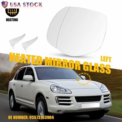 For Porsche Cayenne 2008 2009 2010 Mirror Glass Power Heated Left Driver Side
