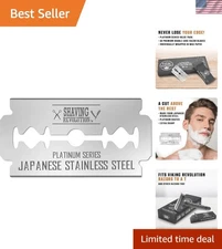Double Edge Razor Blades Safety Men's Platinum Japanese Stainless Steel 50 Count