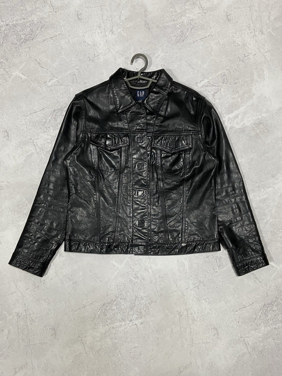 Gap Leather Jacket Vintage Biker Moto Australia