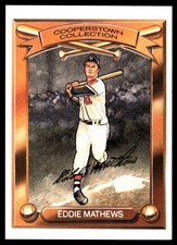 Eddie Mathews 1989 Kahn's/Hillshire Farm Cooperstown Collection #NNO Braves