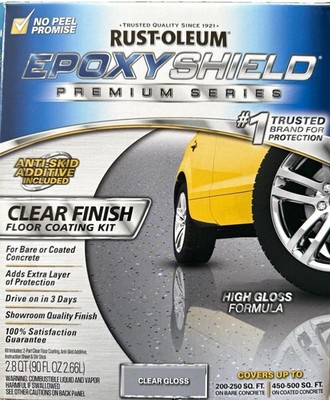 Rust-Oleum EpoxyShield Clear Gloss Epoxy Floor Coating Kit 2.8 qt, Low VOC