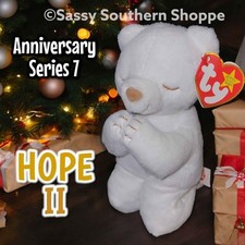    HOPE II   2024 Ty Beanie Babies White Praying BEAR 30th Anniversary MWMT 
