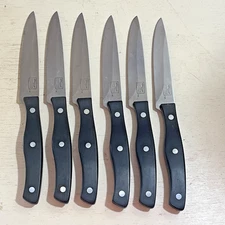 Chicago Cutlery Steak Knife 4 1/2” Blade 3 Rivets Full Tang Knives - Set of 6
