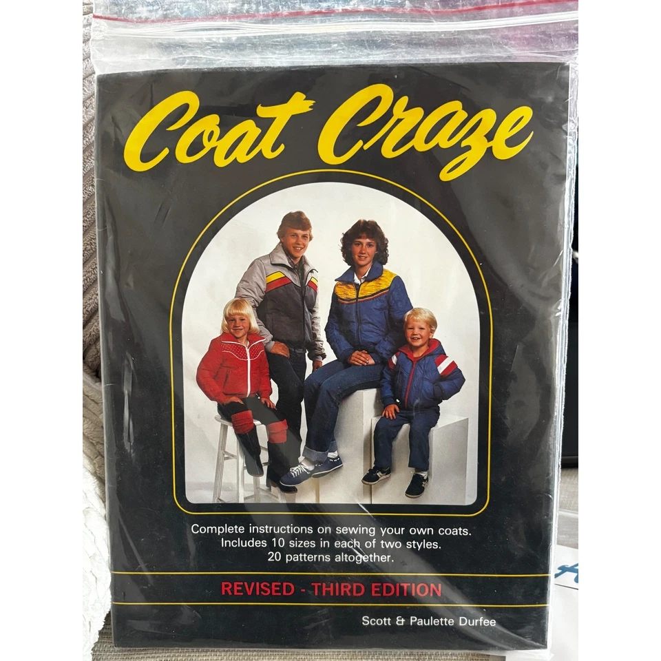 Vintage New Coat Craze Durfee Sew Patterns Book 3rd Ed. Coats Multi Sz 70's Snow - Image 4 of 4