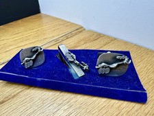 Plymouth Road Runner Dealer Vintage Cufflinks Tie Clip Original Packaging