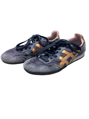 ASICS Onitsuka Tiger Serrano Blue Gold Classic Shoes 5 US Men/ 7 US Women