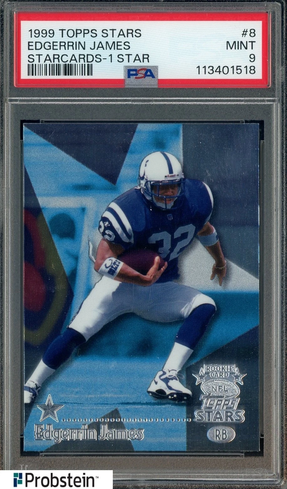 Edgerrin James Topps Stars Starcards #8 Starcards-1 Star