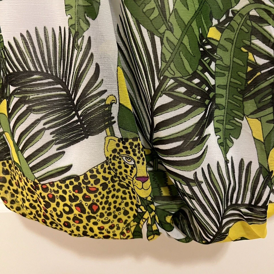 INC International Concepts Jungle Animal safari Tiger Faux Wrap Top Small - Image 4 of 4