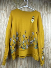 Winnie the Pooh Sweatshirt Disney Oversized Exclusive Embroidered Size L/XLarge