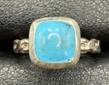 New Condition Sterling Silver Turquoise Ring Size 5 925