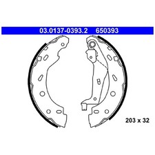 Bremsbackensatz hinten für Smart Crossblade 450 Fortwo Roadster 452 | 24578837