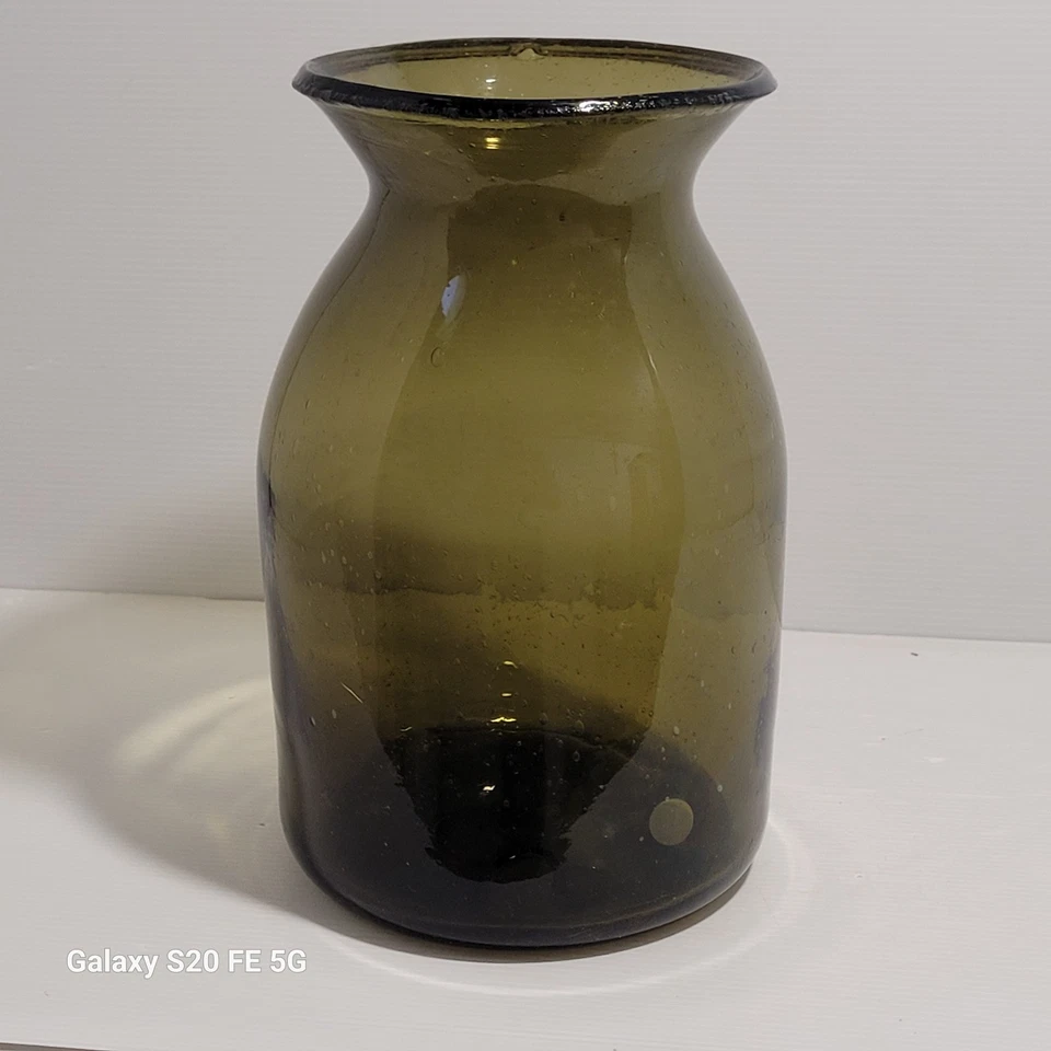 Grand Bocal Bouteille A Truffe Verre Soufflé Ancien 19ème - Photo 2/4