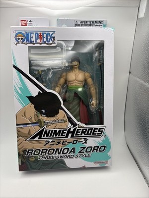 One Piece Anime Heroes Figure Roronoa Zoro Three Sword Style by