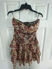 Express floral mini dress with ruffles in size S 