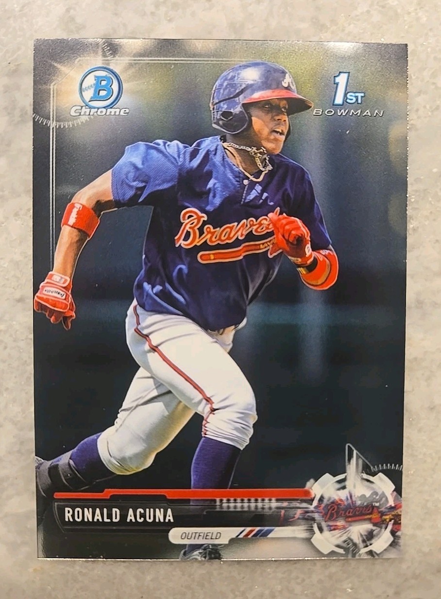 2017 Bowman #BCP127 Ronald Acuna 1st Bowman Chrome Prospects Atlanta Braves
