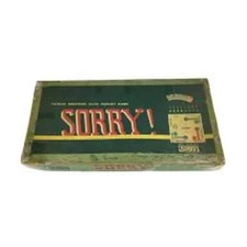 Parker Bros Boardgame Sorry! (1954 Ed) Box Fair/VG+