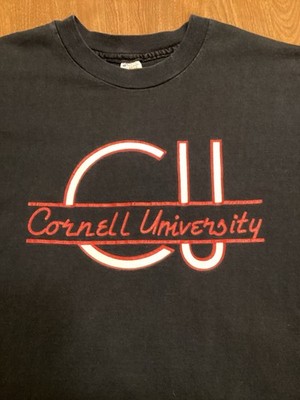 Vintage 80s Cornell University Shirt Size XL Black Champion Single Stitch RARE