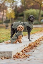 Trixie Wintermantel Minot Hundemantel gefüttert für Geschirr u Halsband olivgrün