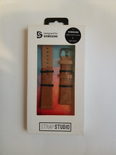 Strap Studio Essex Brown Leather Watch Band 20mm Galaxy Active/2 Watch3 Gear