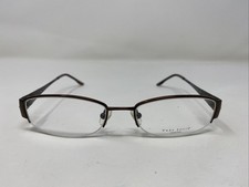 Marchon Tres Jolie 153 212 50-17-135 Brown Half Rim Eyeglasses Frame 293T