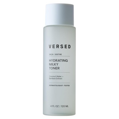 Versed Skin Soothe Hydrating Milky Toner for Face 4 Fl Oz (Pack of 1), Clear 