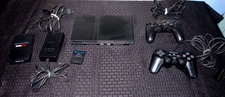 Sony PS2 PlayStation 2 Slim Console Bundle SCPH-70001 Controllers memory card