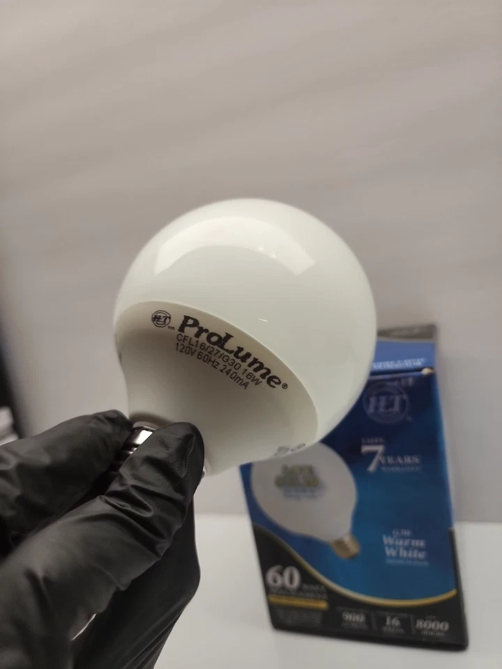 Halco ProLume CFL16/27/G30 Compact Fluorescent Lamp LightBulb #45725 Warm White - Image 2 of 4