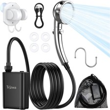 Portable Camping Shower 2600mAh Rechargeable Outdoor Camp Pump for Hiking Travel