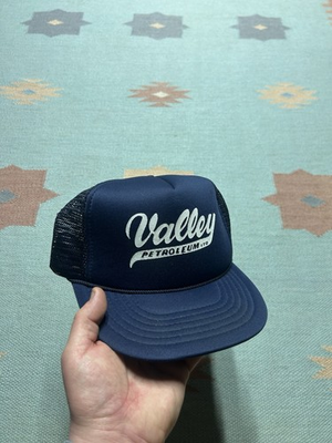 #ad Vintage trucker hat mesh cap Valley Petreoleum oil Michigan blue gas adjustable $20.00