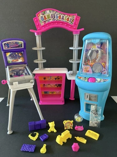 Vintage Barbie Game Room Arcade Set Pinball Claw Counter Prizes