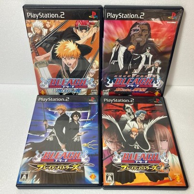 PS2 Bleach 4 Game Lot Blade Battlers 1 2 & Tamashii & Yabou Japan Import Tested