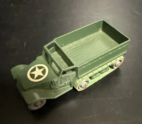 Matchbox Lesney No 49A Vintage M3 Personnel Carrier Army Green Military