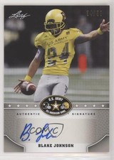 2015 Leaf US Army All-American Bowl Silver 34/50 Blake Johnson #BA-BJ1 Auto 0w8