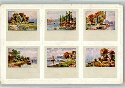 39994311 - printed stamps with various water motifs field post WW I