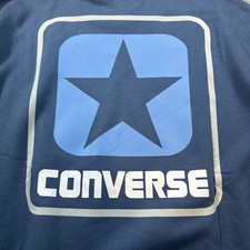 NWT Converse Chuck Taylor All Star Logo Crew Neck Graphic Sweatshirt Blue Mens S