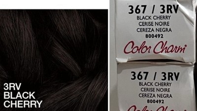 2 Pack Wella Color Charm Permanent Gel Hair Color 3RV 367 Black Cherry
