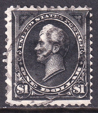 USA 1895 Bureau issue fine used $1 Perry type II stamp