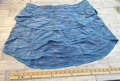 Women's Ideology Blue Black White Layered Ruffled Skort Skirt Size XXL!!!