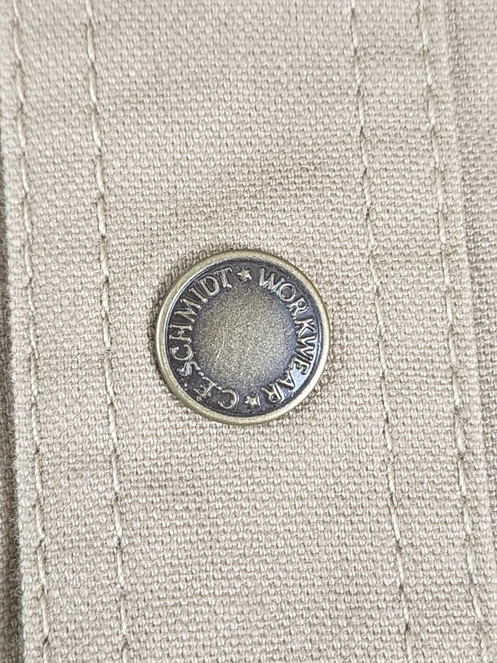 CE Schmidt Workwear Shacket Shirt Jacket Mens 2XLT Tan Flannel Lined Long Sleeve - Image 3 of 4