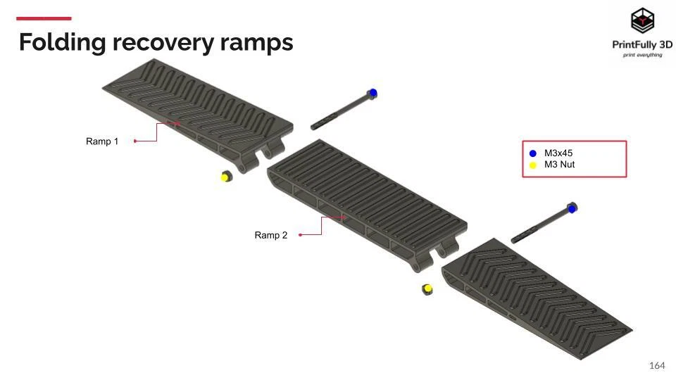 PrintFully3D 1/10 Scale Folding Ramps 2pcs 3D Printed Crawler Accessories Trial - Image 4 of 4