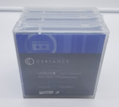 Lot of 3 CERTANCE ULTRIUM 3 400/800 GB CLM800 LTO Data Cartridge