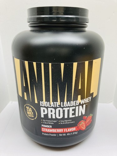 Animal Loaded Whey Protein Powder Strawberry Flavor 4Lb Exp 3/26