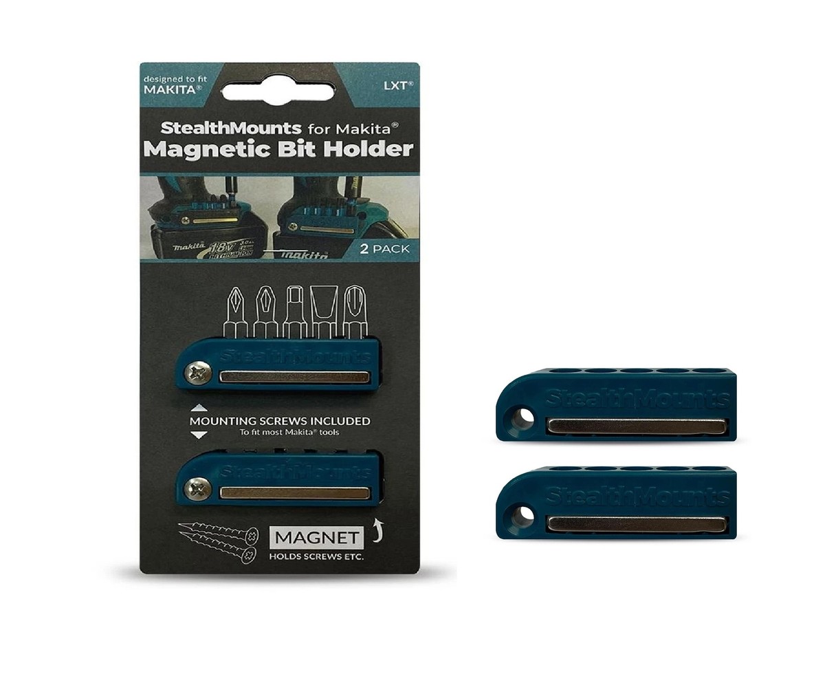 Stealthmounts BH-MK-BLU-2 Makita BLUE Bit Holder 2pc