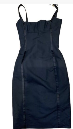Dsquared2 schwarz LBD Wolle Smoking Boodycone Kleid Größe I 38 US 2 UK 6 XS-XXS